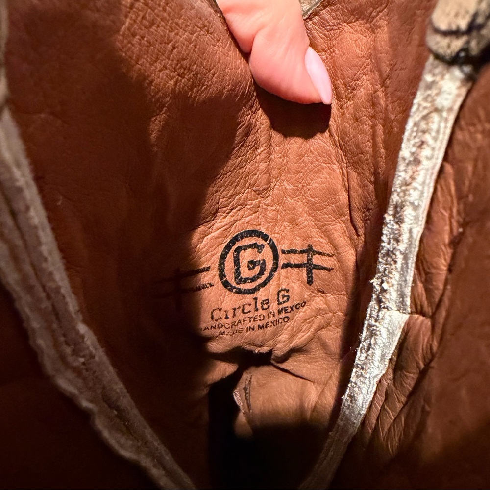 Circle G Women’s Two-Tone Python Western Boots in… - image 5